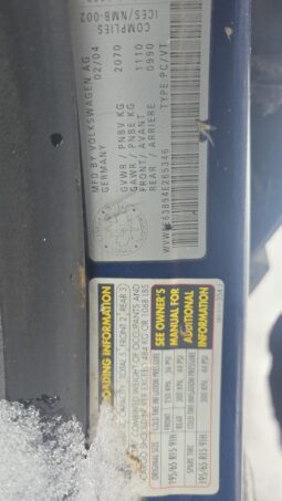 
										2004 Volkswagen PASAT  (PC/VT) Automatic full									